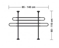 Sicherheits - Hundegitter GRG-1, 2 Elemente, ausziehbar