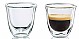 Delonghi Espresso 2er Doppelwandiges Thermoglas
